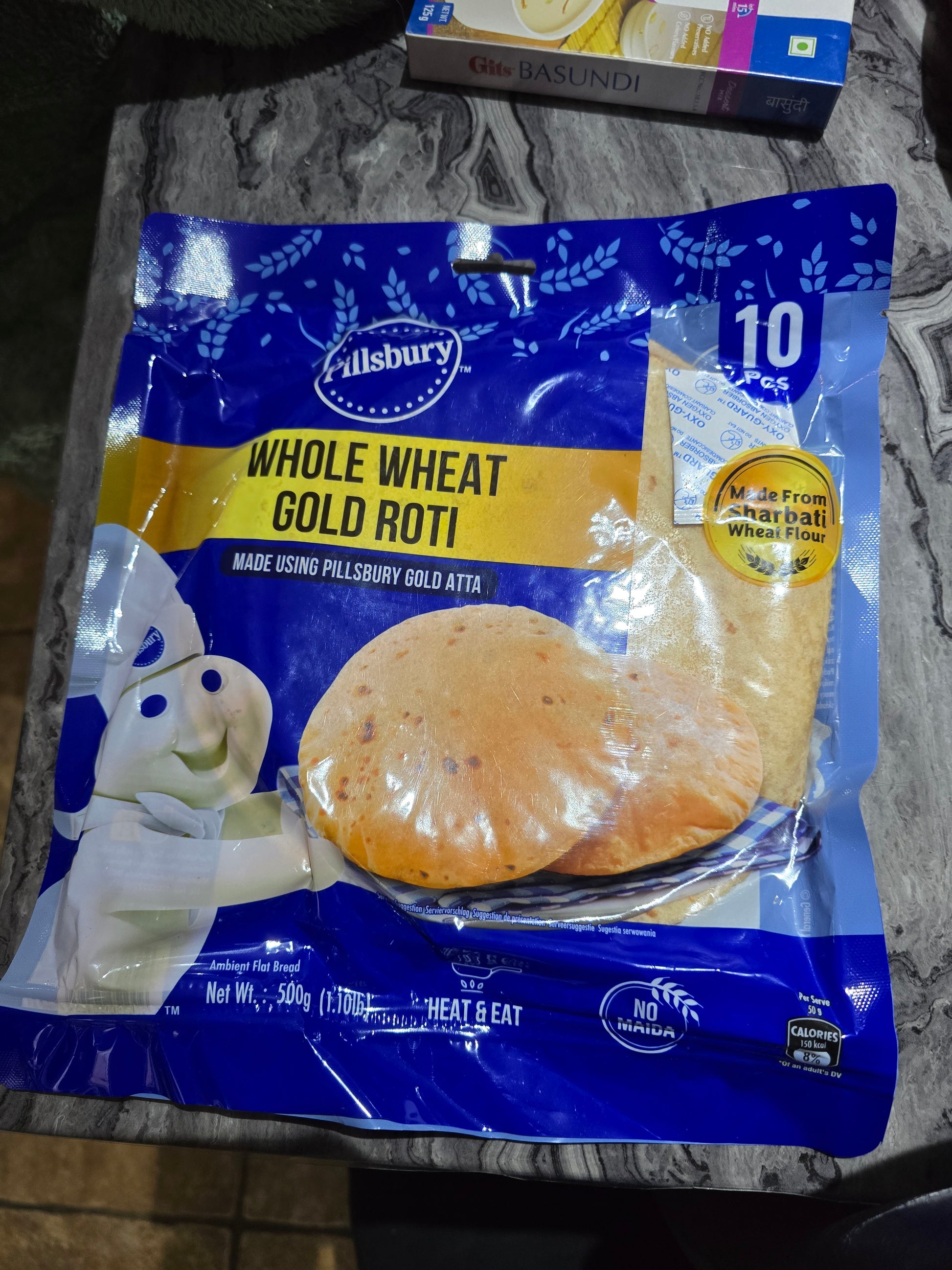 Pilsbury Whole wheat gold roti 10pcs
