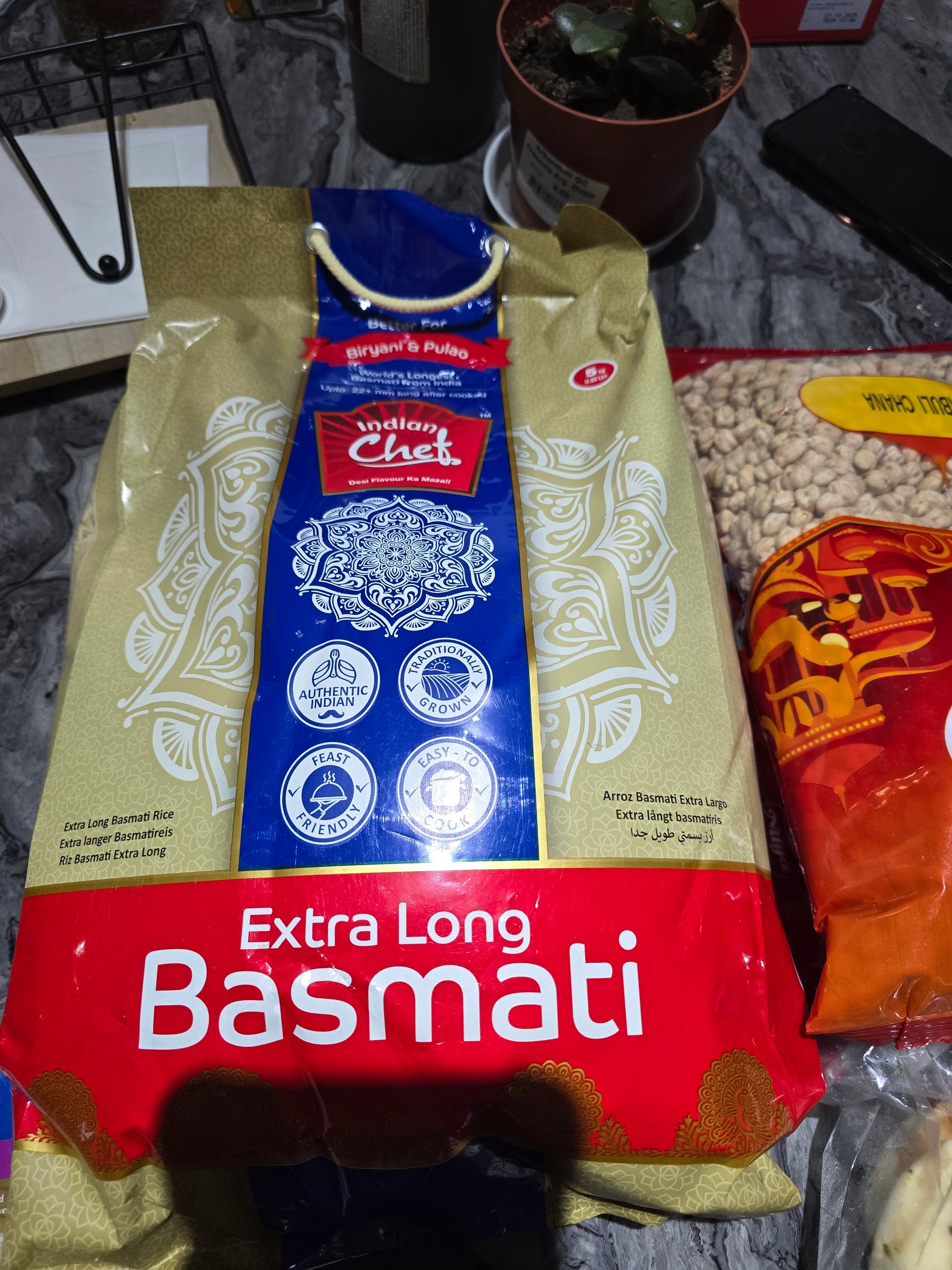 Indian Chef Extra Long Basmati Rice  5Kg